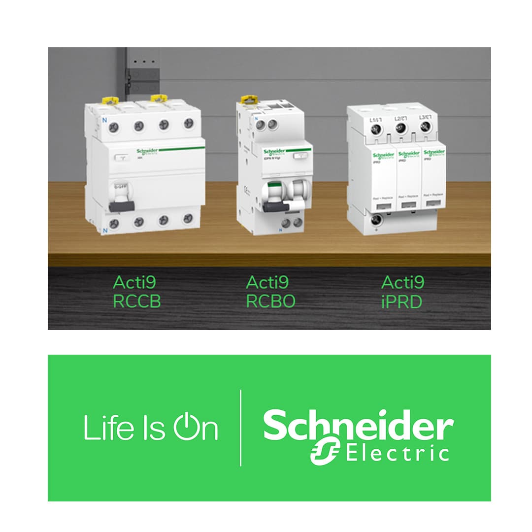<p data-block-key="9rtba">Schneider Electric vikavirtakytkimiä.</p>